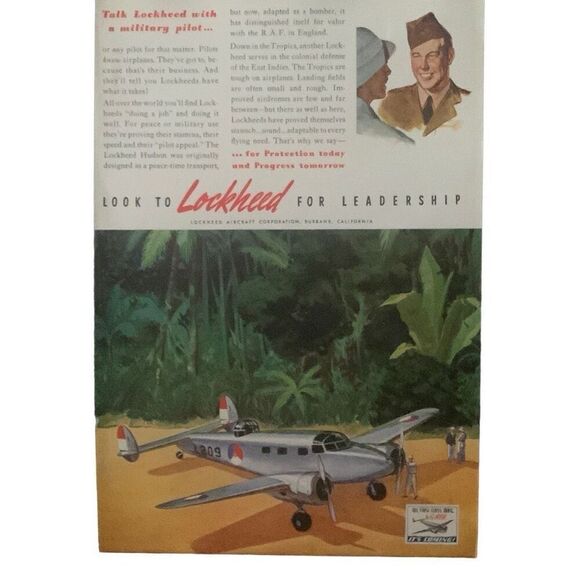 Vintage 1941 Lockheed Talk With a Military Pilot Ad Advertisement - Picture 4 of 4